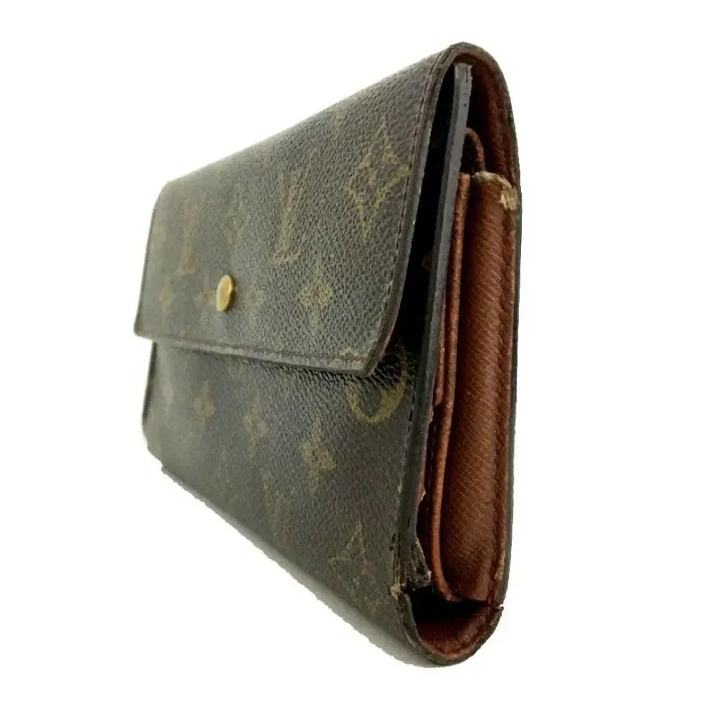 Authentic Louis Vuitton Monogram Trifold Long Wallet /TH0032